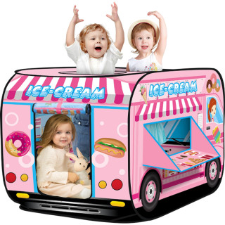 Детска палатка Камион за сладолед | Pop-up | Розова | IskamBG.com