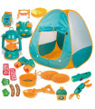 Детски къмпинг комплект "Изследовател" с Pop-up палатка - 19 части