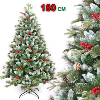 Евтина 3D Елха 180см със Сняг и Шишарки | Супер Оферта