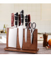 Магнитна дървена стойка за ножове - тъмно дърво