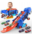 Камион Динозавър – T-Rex Писта и Автовоз 2-в-1 с 8 броя колички