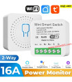 Мини WiFi Смарт Превключвател 16А – Безжично Управление на Електроуреди и Климатици