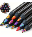 Комплект Дъгови Моливи – 12 бр. Многоцветен Графит за Рисуване
