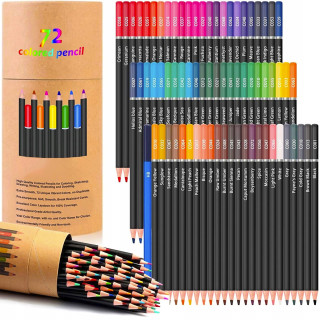 Цветни Моливи 72 Цвята Kalour | Меки и Наситени | Арт Комплект