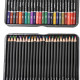 Цветни Моливи Черен Корпус | 72 Цвята в Луксозна Метална Кутия
