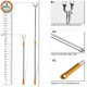 Телескопична Пръчка за Дрехи: 96-160 см. За Магазин и Висок Гардероб