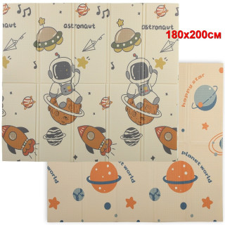 Сгъваемо термо килимче за игра XPE 180x200 см – Дизайн Космос, Постелка за прохождане