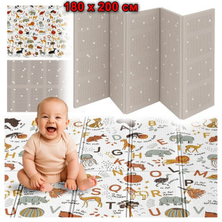 Мека детска постелка за игра, термо ( 180х200х1см ) - модел 4853