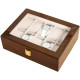 Дървена кутия за часовници – Орех, 10 отделения | iskamBG.com