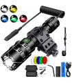Мощен Ловен Фенер Комплект с Монтаж, Спусък и Цветни Филтри