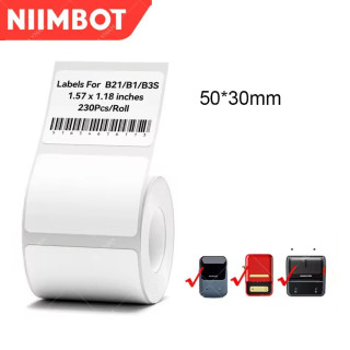 Niimbot термо етикети 50x30 мм | 230 бр. | За B1, B21, B3S