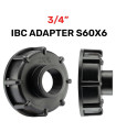 Капачка-Преходник за Бидон 1000 л (IBC) – Редукция S60x6 към 3/4" (Вътрешна Резба)