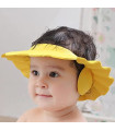 Шапка за къпане на дете - с ушанки, Жълт