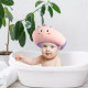 Защитна шапка за къпане на бебе – розова | За очи и уши, регулируема