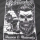 Антистатична пелерина „Born to Barber“ – Череп с брада | 140x160 см