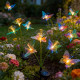 Цветни соларни лампи с пеперуди за градина – RGB LED