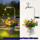 Соларна градинска лампа Чешма с LED нишки и кофа-саксия