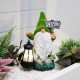 Декоративна градинска фигура на гном със соларно LED осветление