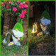 Градинска LED фигура Гном с ръчна помпа и соларно захранване
