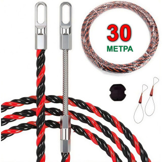 Жило за изтегляне на кабели 30 м – рейка с метални уши