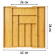 Бамбуков органайзер за прибори – Разтегателен (26-42 см)
