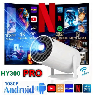 Мини Smart Проектор HY300 Pro с Android 11, WiFi и Bluetooth