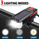 LED фар за колело със соларен панел и звънец | USB зареждане