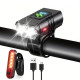 Комплект фар за велосипед със стоп 1200mAh T6 | USB зареждане