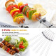 Метален шиш за барбекю и скара с плъзгач – 33 см
