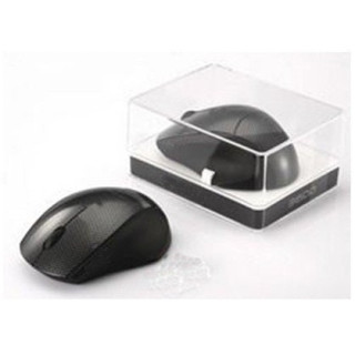 Мини безжична мишка черна