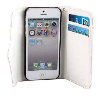 2 в 1 Кожен портфейл + Калъф за Iphone 5 и 5s