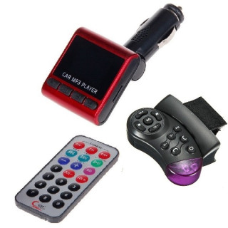 FM трансмитер за кола + дистанционно за волан