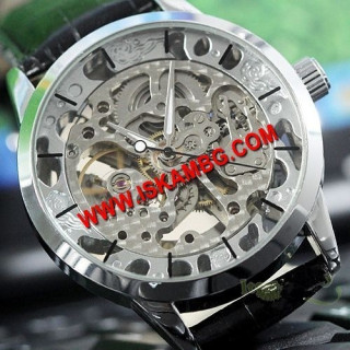 Елегантен часовник Silver Hollow с видим механизъм