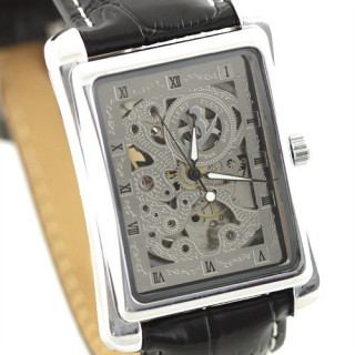 Елегантен часовник WGOLD SILVER с видим механизъм