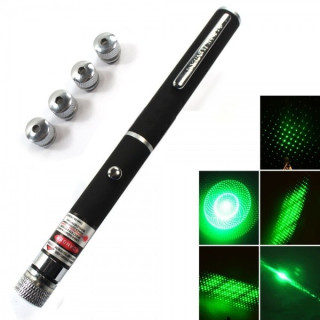 Лазер зелен мощност 200mw с 5 приставки