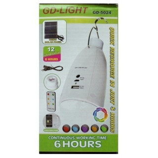 Лампа с акумулаторна батерия, соларен панел и USB зарядно